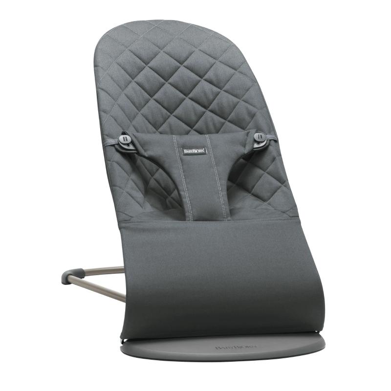 BABYBJÖRN Bouncer Bliss Woven, ergonomska ljuljačka, tamnosiva
