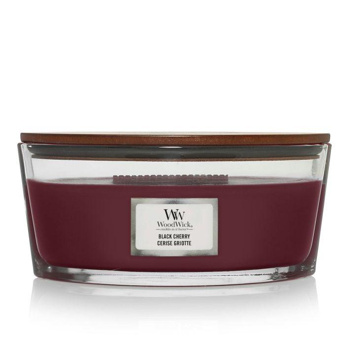 WoodWick Mirisna svijeća Black cherry, 12.1x19.1 cm, Bordo