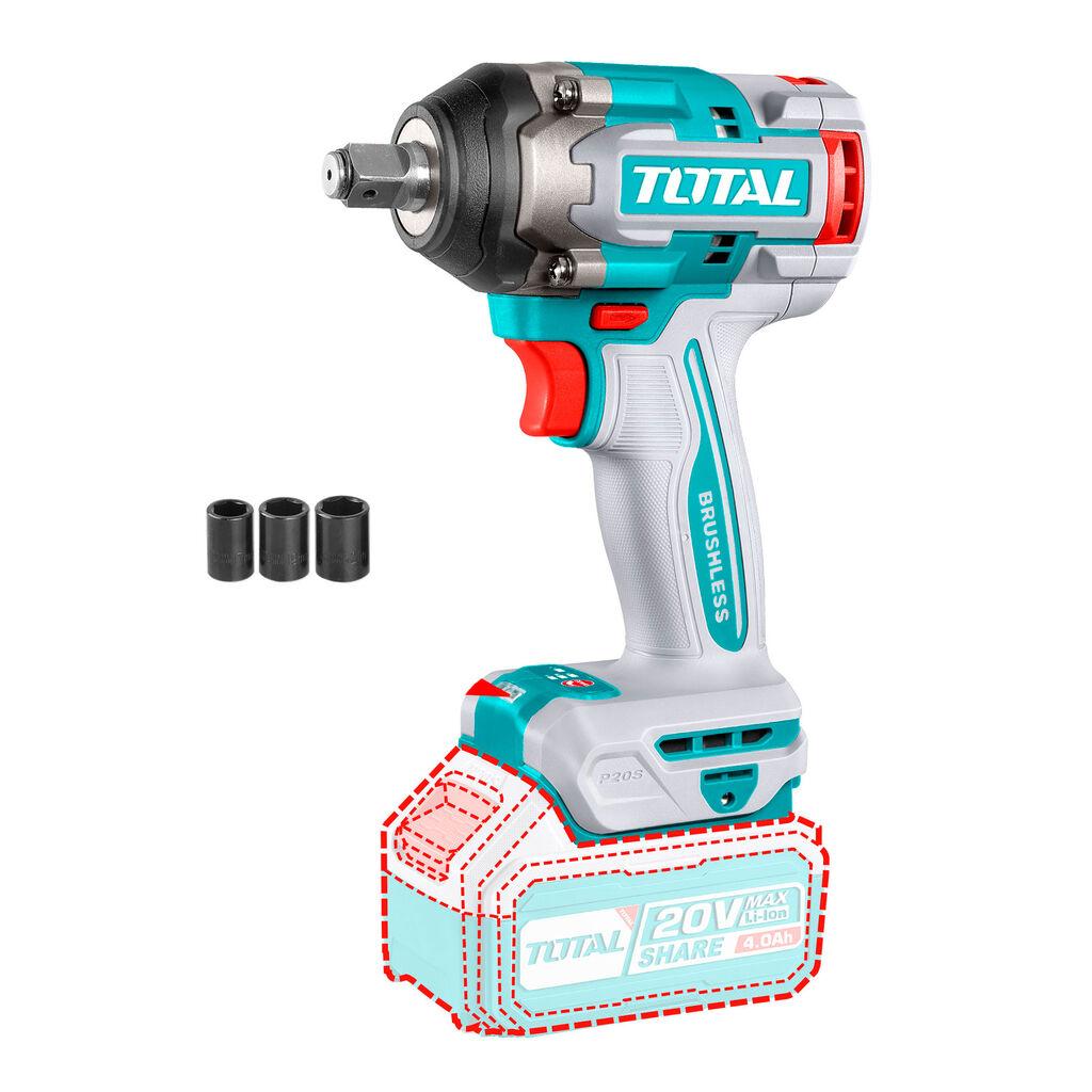 Total Tools Akumulatorski udarni odvijač 500 Nm, 1,2″, (bez baterije) (TIWLI20501)