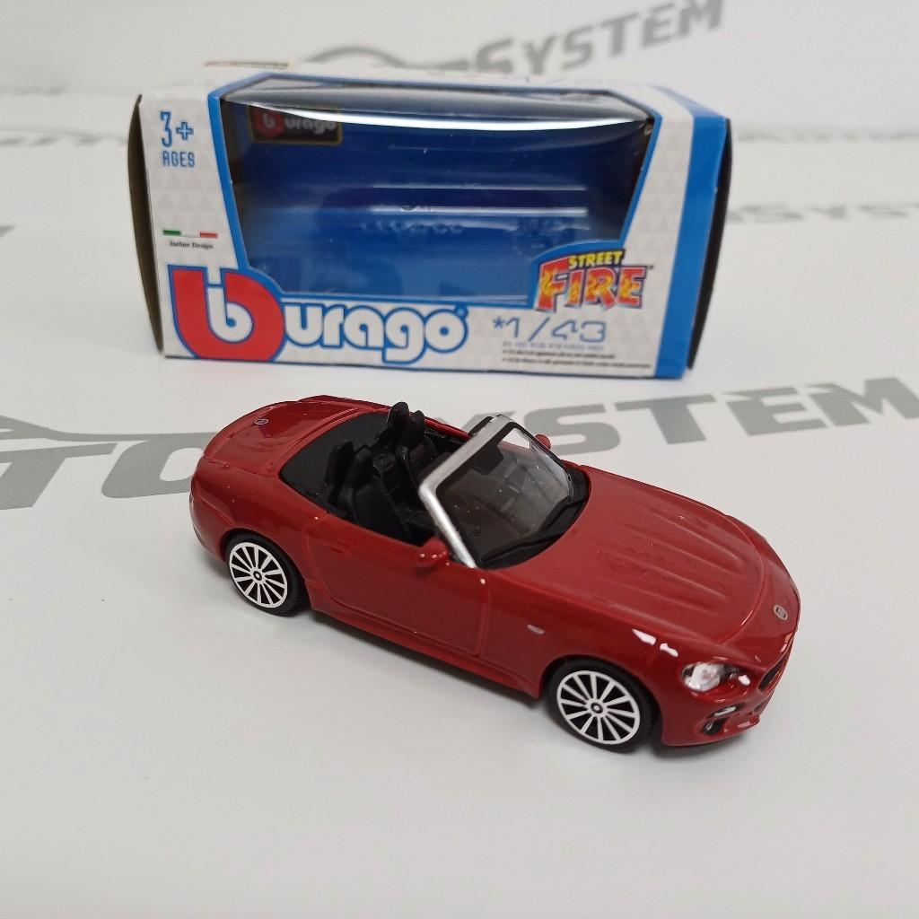 Burago Auto Igračka Fiat 124 Spider, 1:43, Crveni