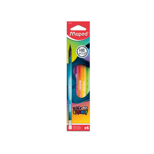 Maped Grafitna olovka sa gumicom Energy, 6 komada