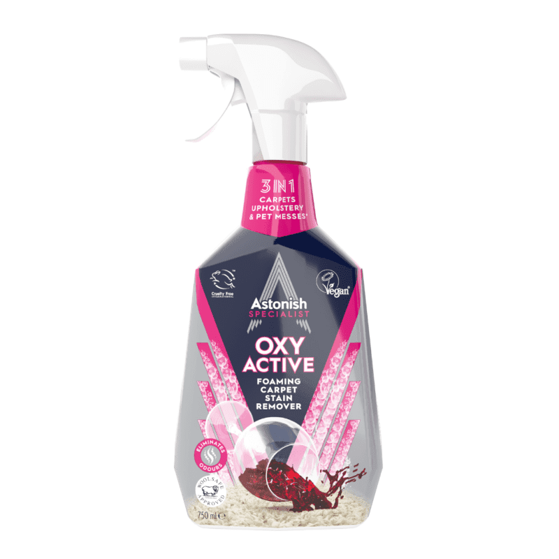 Astonish OXY Active 3u1 pjenušavi odstranjivač mrlja, 350 g
