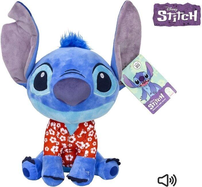 Disney Plišana igračka sa zvukom Stitch Hawaii, 30cm, Plava
