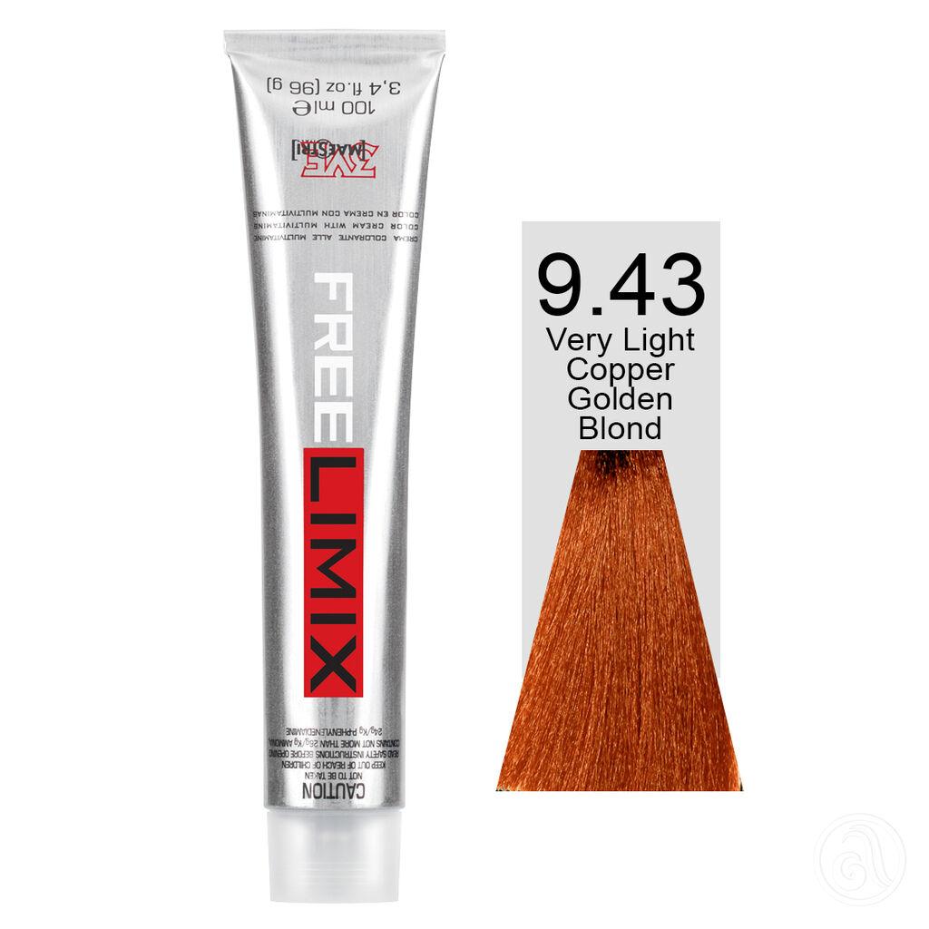 Freelimix Farba za kosu 9.43 Veoma svijetla bakarno zlatno plava, 100 ml