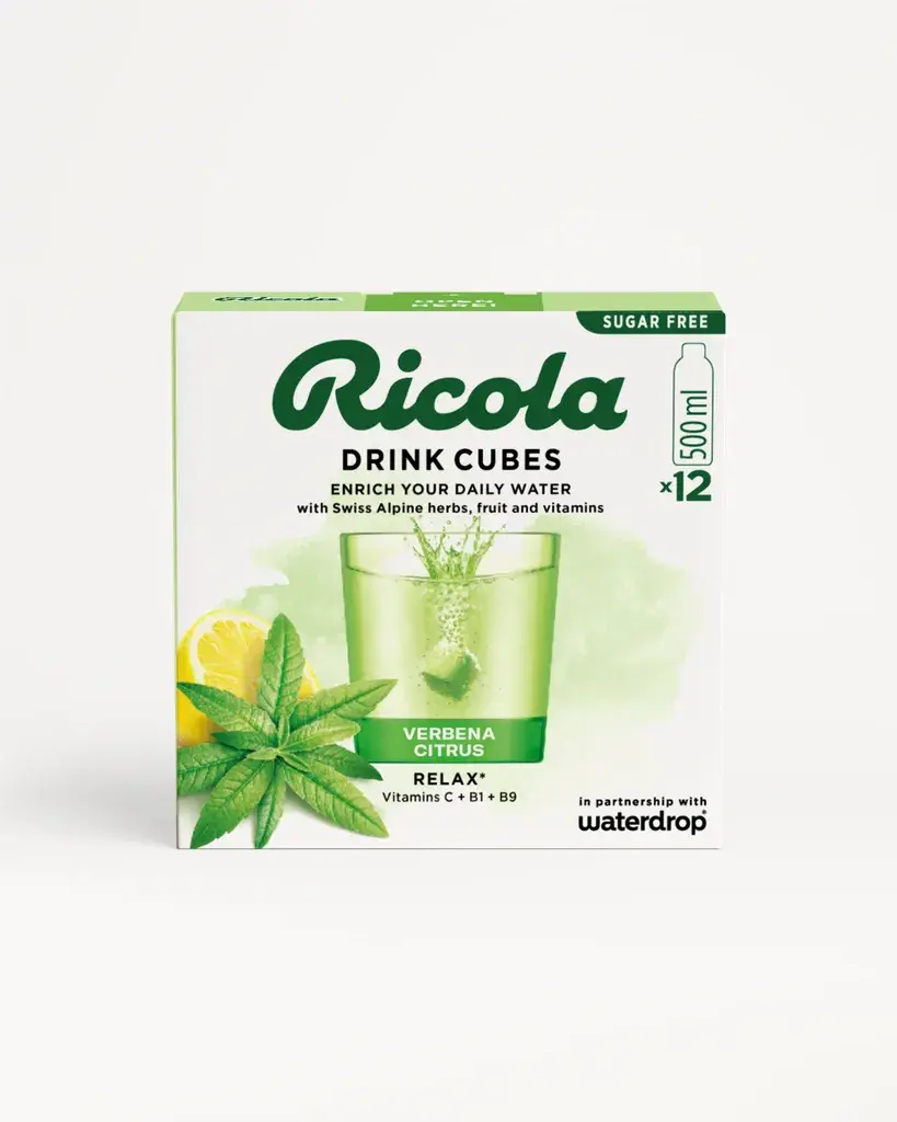 Waterdrop Kockica za hidrataciju Ricola Microdrink Verbena Citrus, 12 komada