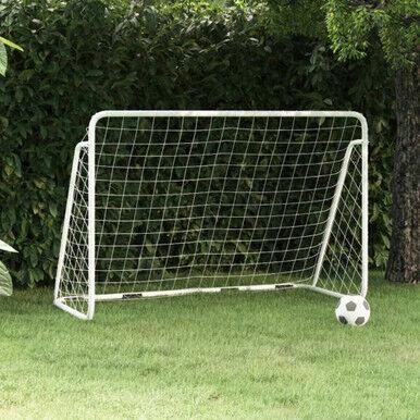 BXL Nogometni gol s mrežom 93370, 180x90x120 cm, Bijela