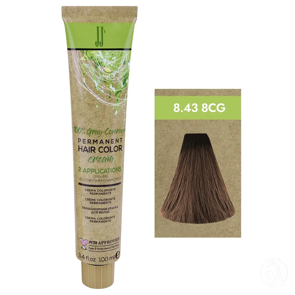 JJ's Farba za kosu 1-1N 8.43 8CG, Bakarno-zlatna svijetloplava
