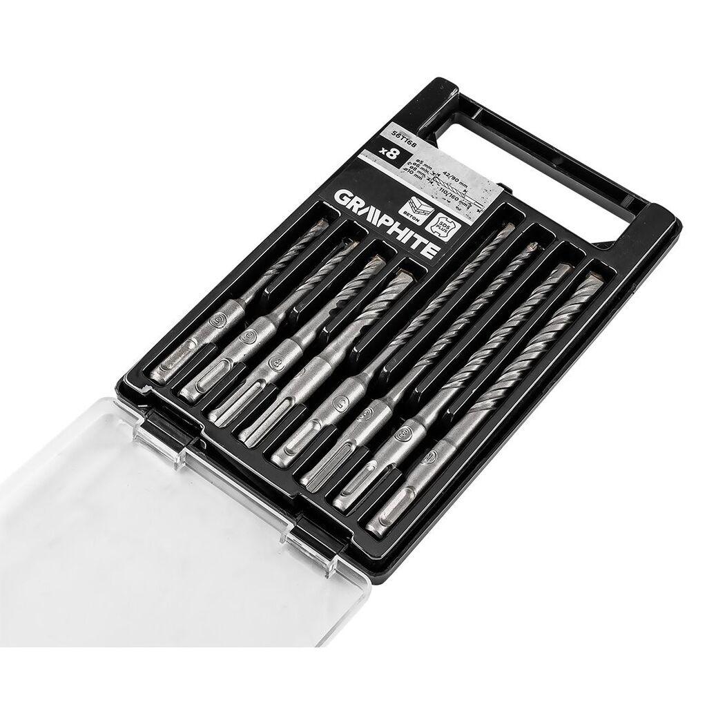 Graphite SDS+ set svrdala za beton 56T168, S2, 5-10mm, 8 komada