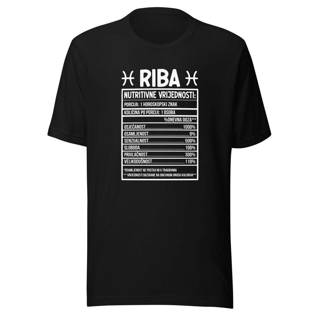 Goatees Muška majica Riba, Crna