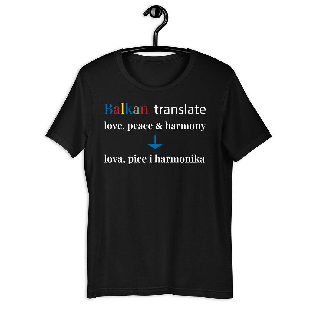 Goatees Muška majica Balkan Translate, Crna