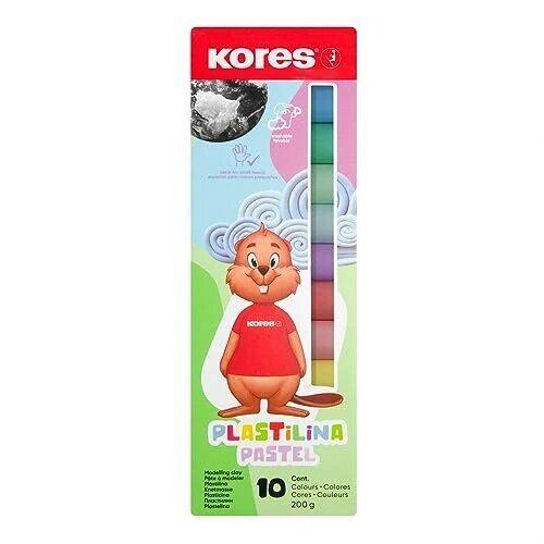 Kores Set plastelina, 10 komada