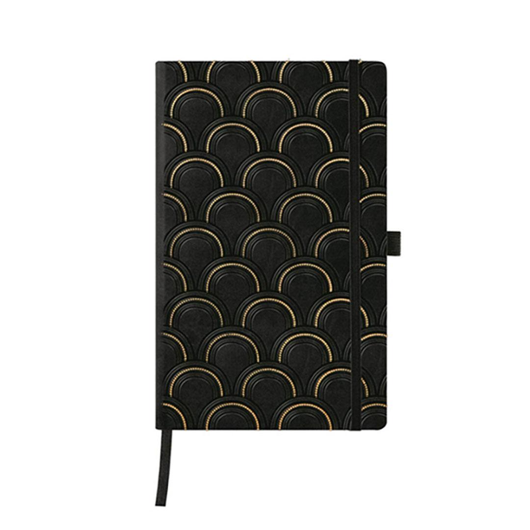 Castelli Notes A6 Dikto Art deco Gold, Crno-zlatni