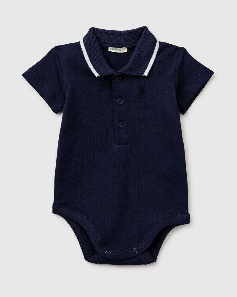 Benetton Polo bodi za bebe 3CDIAB00XW-252-82, Teget