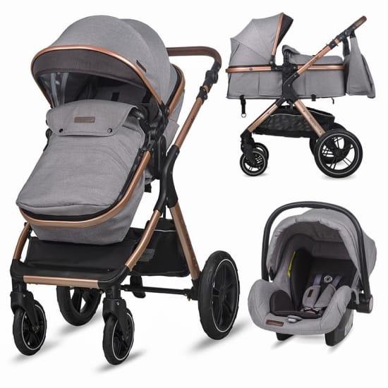 Coccolle Kolica za bebe 3u1 Melora, Siva