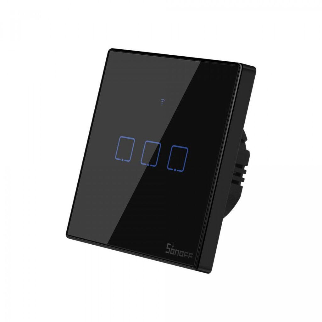 Sonoff Pametni prekidač T3EU3C-TX, Wi-Fi, Crni