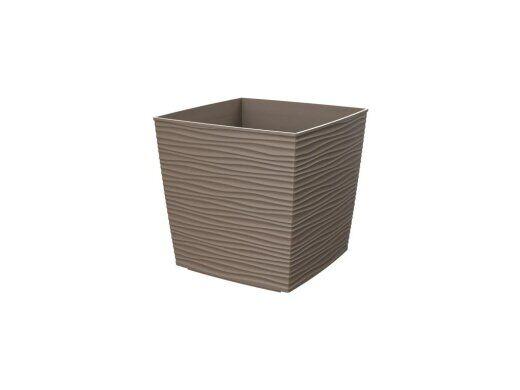 Saksija Finesa kvadrat, 25x25x23, Smeđe boje