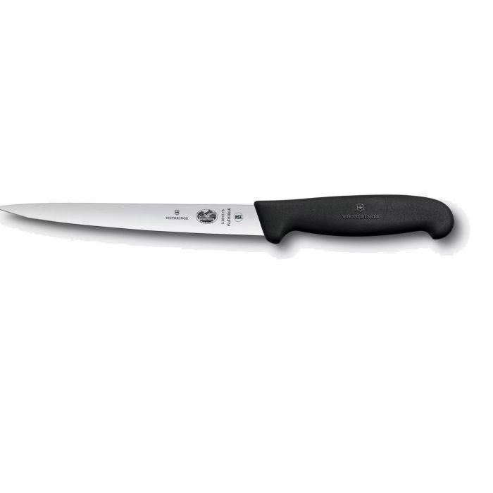 Victorinox Swiss Višenamjenski nož za filetiranje, Fibrox drška, 18cm, Crni