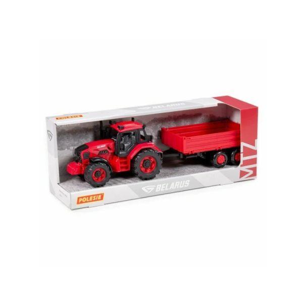 Igračka traktor Polesie s prikolicom 91345, crvena