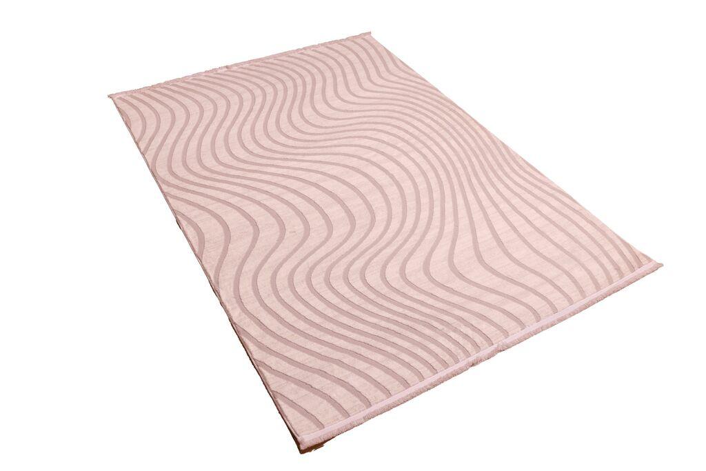 Merinos Končani tepih Valovite linije, 200x290 cm, Bež