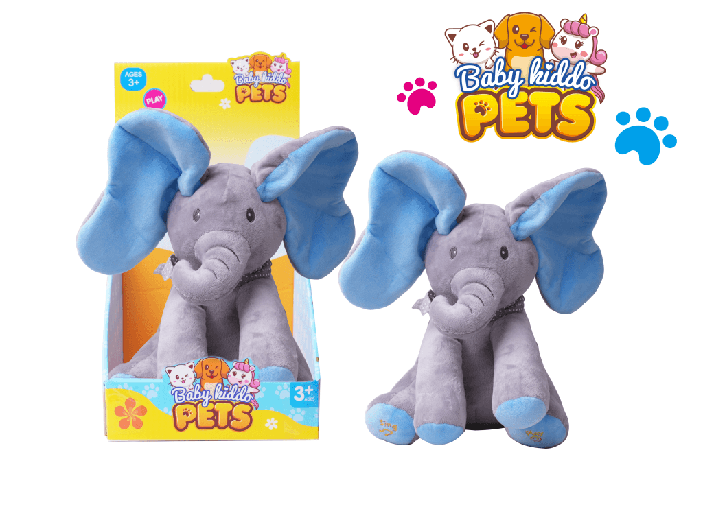 Baby kiddo pets Slon pliš, Siva
