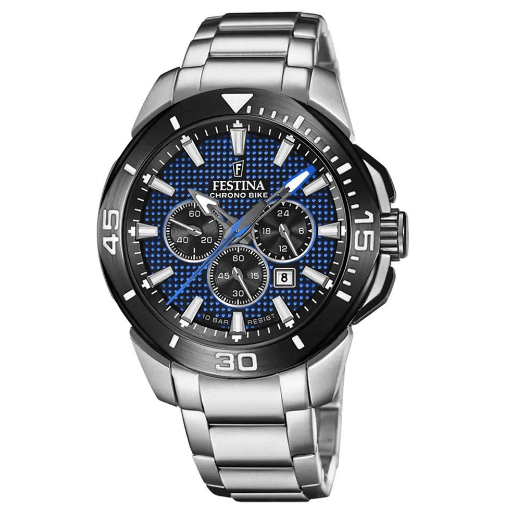 FESTINA Muški ručni sat F20641/2, Kvarcni mehanizam, Plavo kućište, Sivi