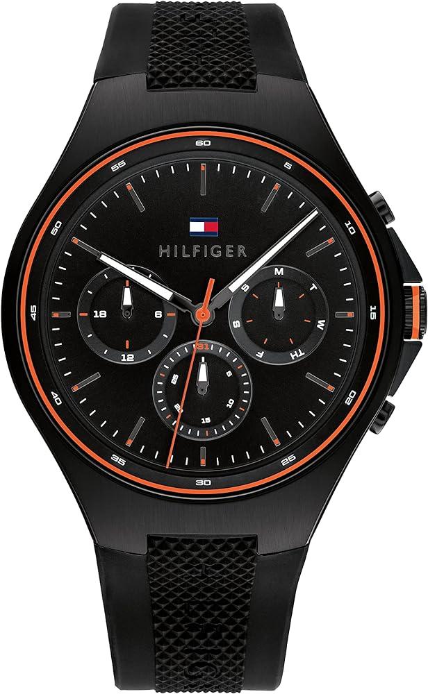 TOMMY HILFIGER Muški ručni sat 1792056, Kvarcni mehanizam, Crno kućište, Crni
