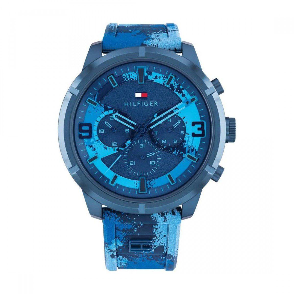TOMMY HILFIGER Muški ručni sat 1792049, Kvarcni mehanizam, Plavo kućište, Plavi