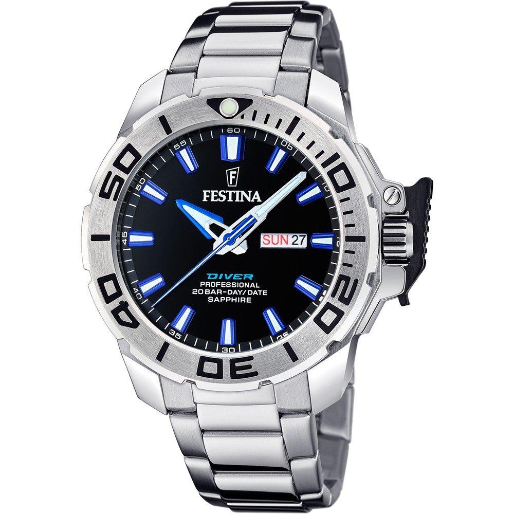 FESTINA Muški ručni sat F20665/3, Kvarcni mehanizam, Crno kućište, Srebrne boje