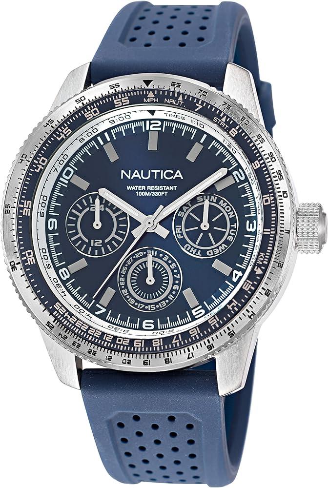 NAUTICA Muški ručni sat NAPP39S25, Kvarcni mehanizam, Teget kućište, Teget