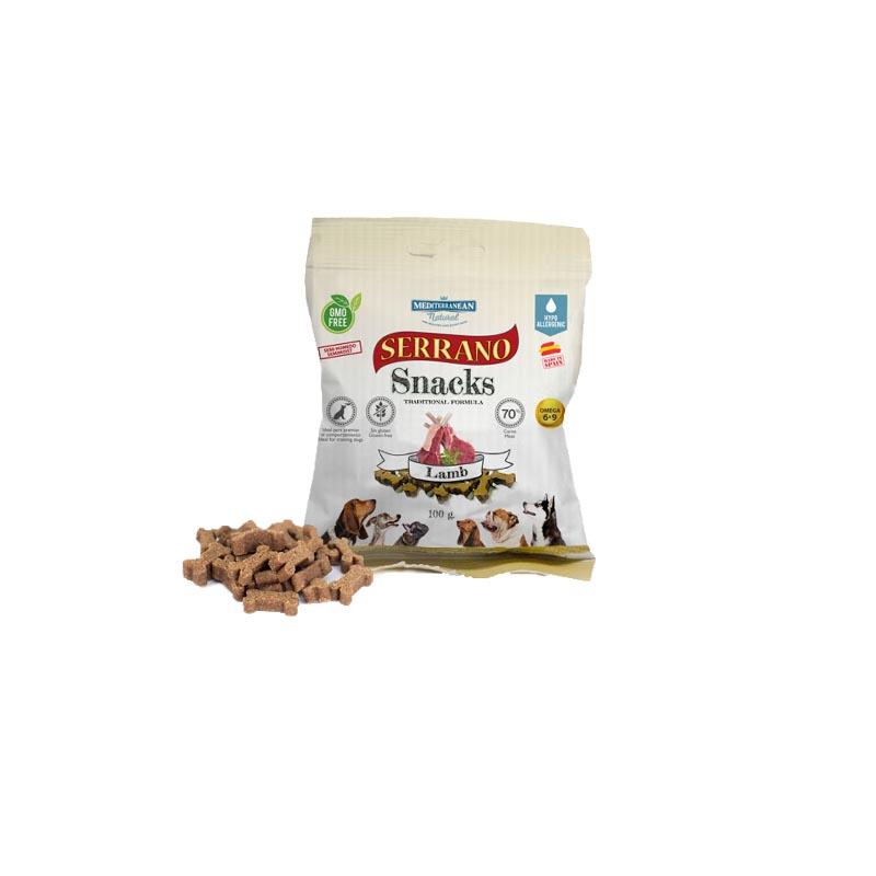 MEDITERANSKA PRIRODNA poslastica za pse s okusom Serrano janjetine, 100g
