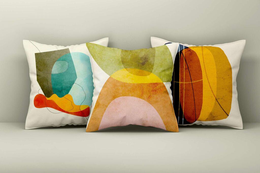 Aberto Design Set ukrasnih jastučnica Asr_plw25-38, 43x43 cm, 3 komada, Šarene