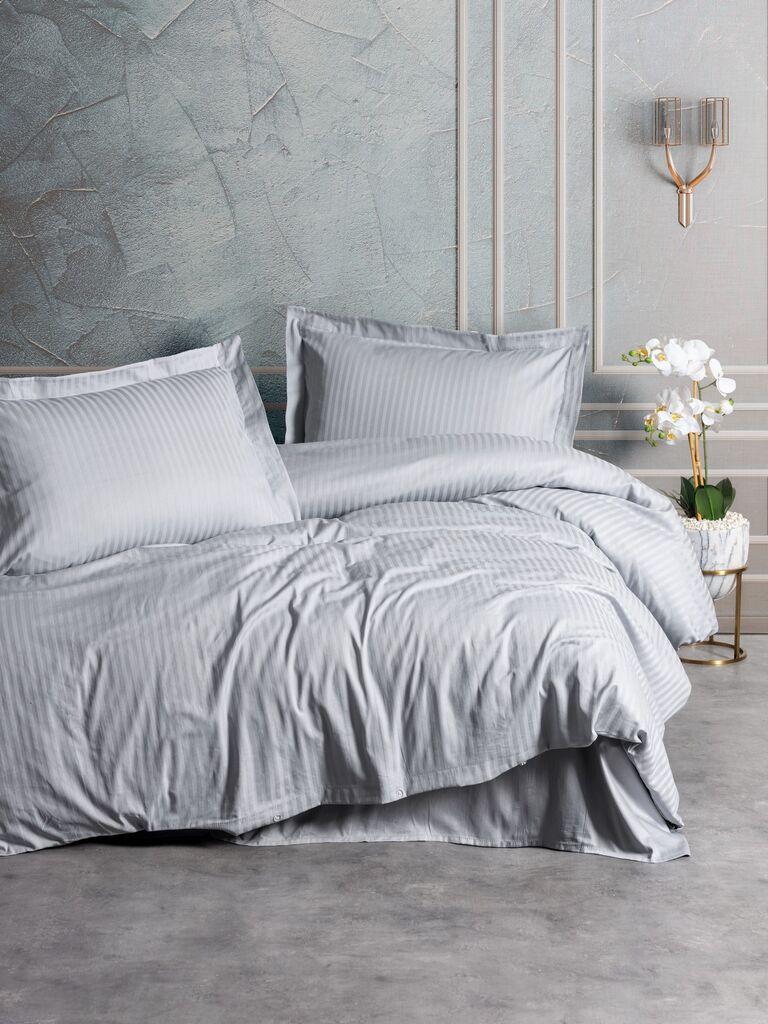 L'essentiel Maison set posteljine Stripe, 200x220 cm, siva
