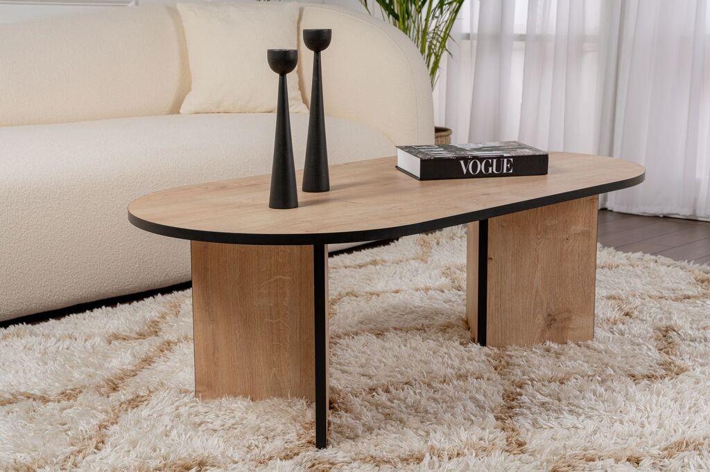 Nordure Klub sto Sable, 119x40x60cm, Smeđa