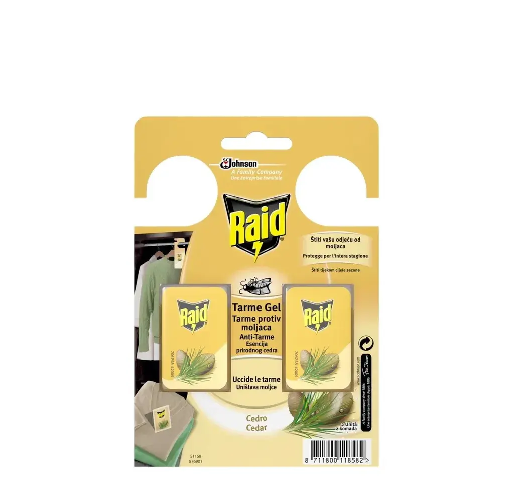 Raid gel protiv moljaca, Cedar, 2 komada