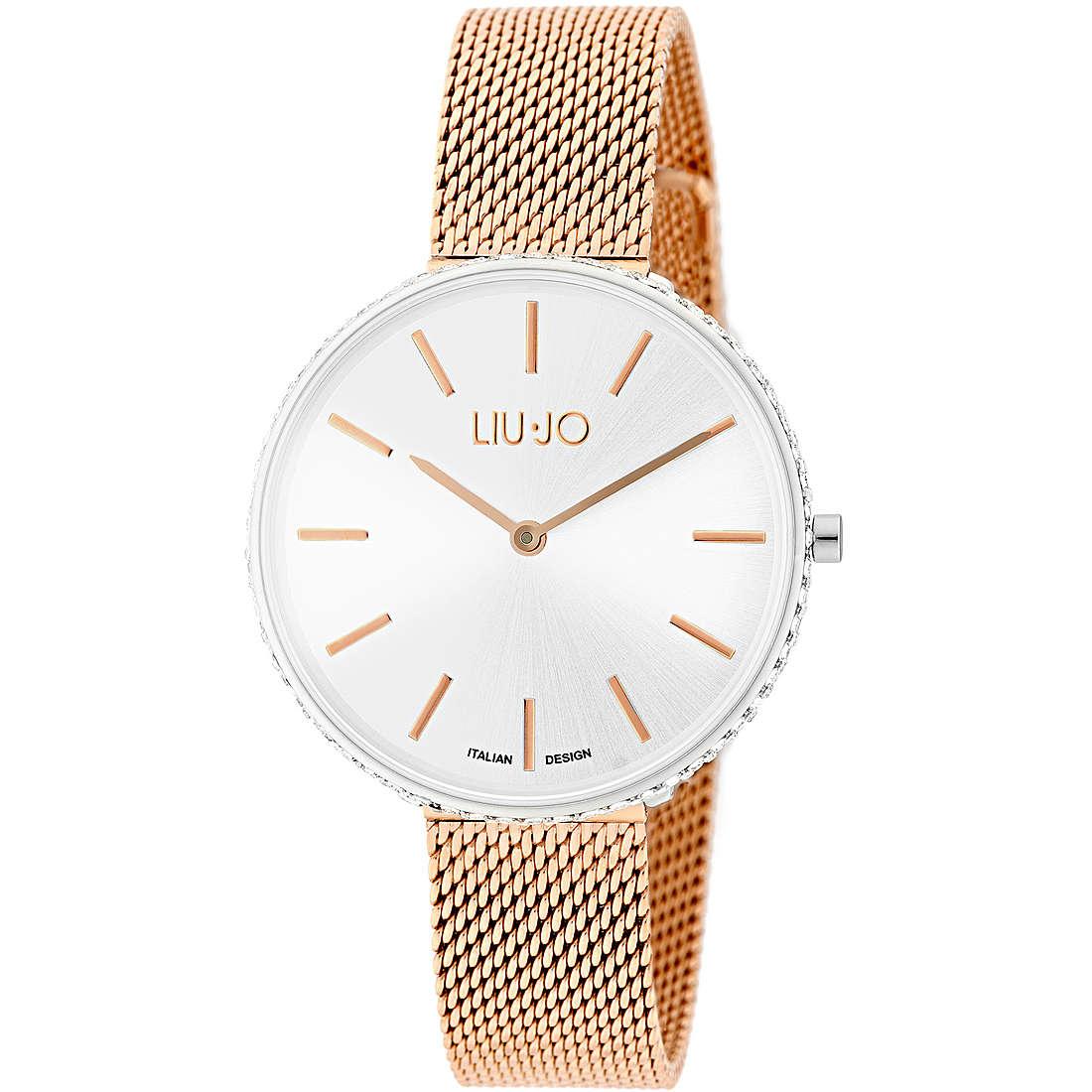 LIU JO Ženski ručni sat TLJ1415, Kvarcni mehanizam, Bijelo kućište, Rose gold