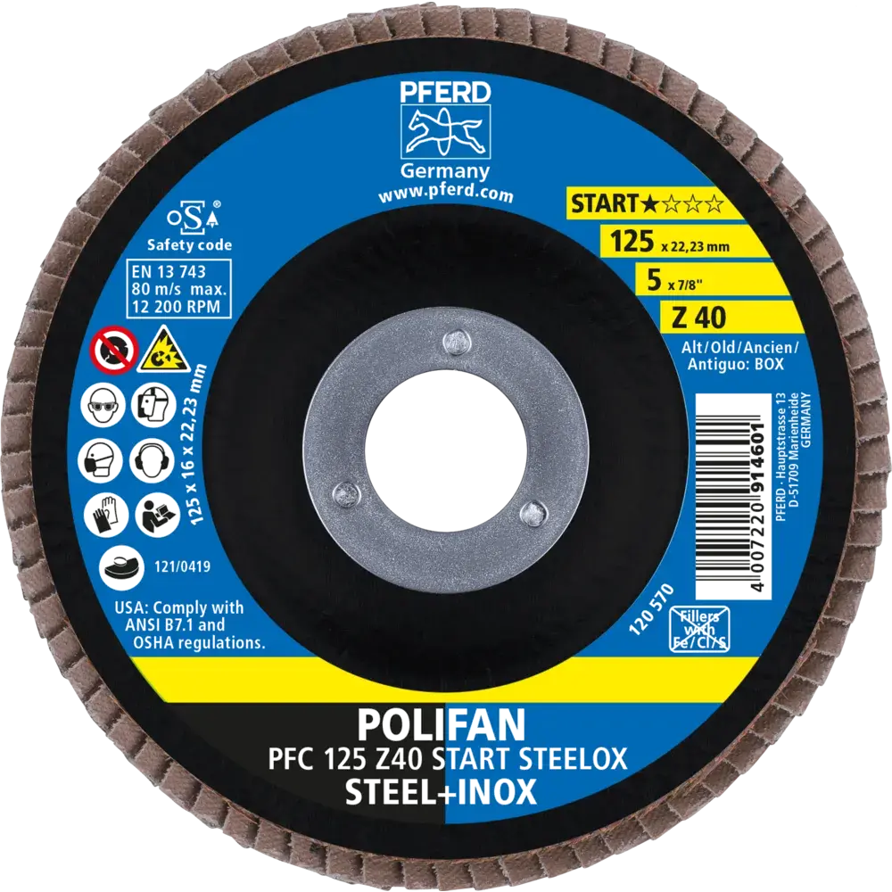 PFERD Disk brusni lamelni pfc 125 z 40, Siva