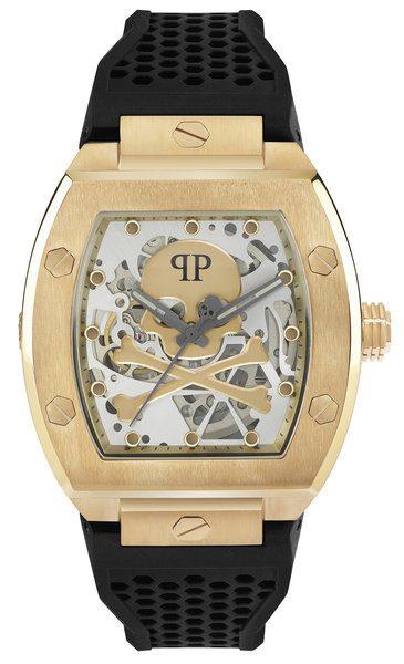 PHILIPP PLEIN Muški ručni sat PWBAA0321, Kvarcni mehanizam, Bijelo kućište, Crni