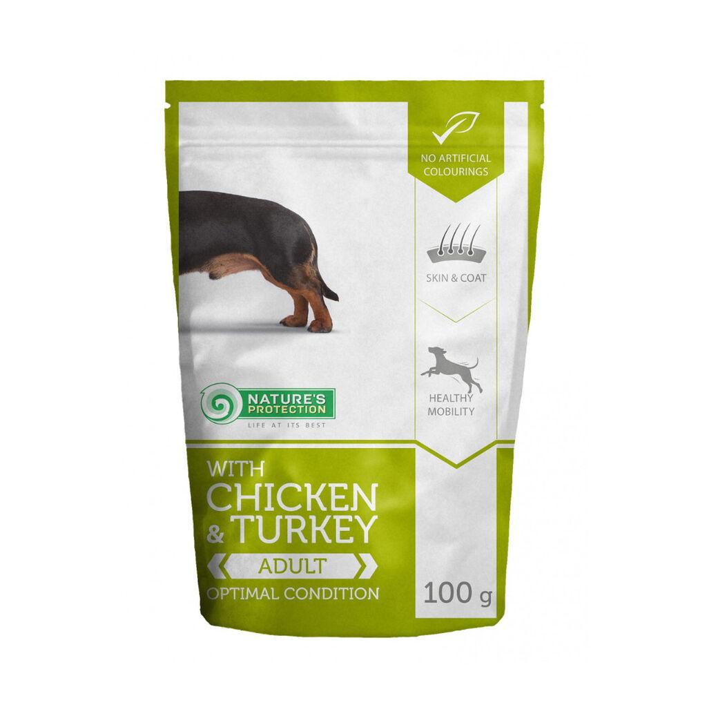 Nature's Protection Hrana za pse Optimal Condition Piletina i Ćuretina u umaku, 100 g