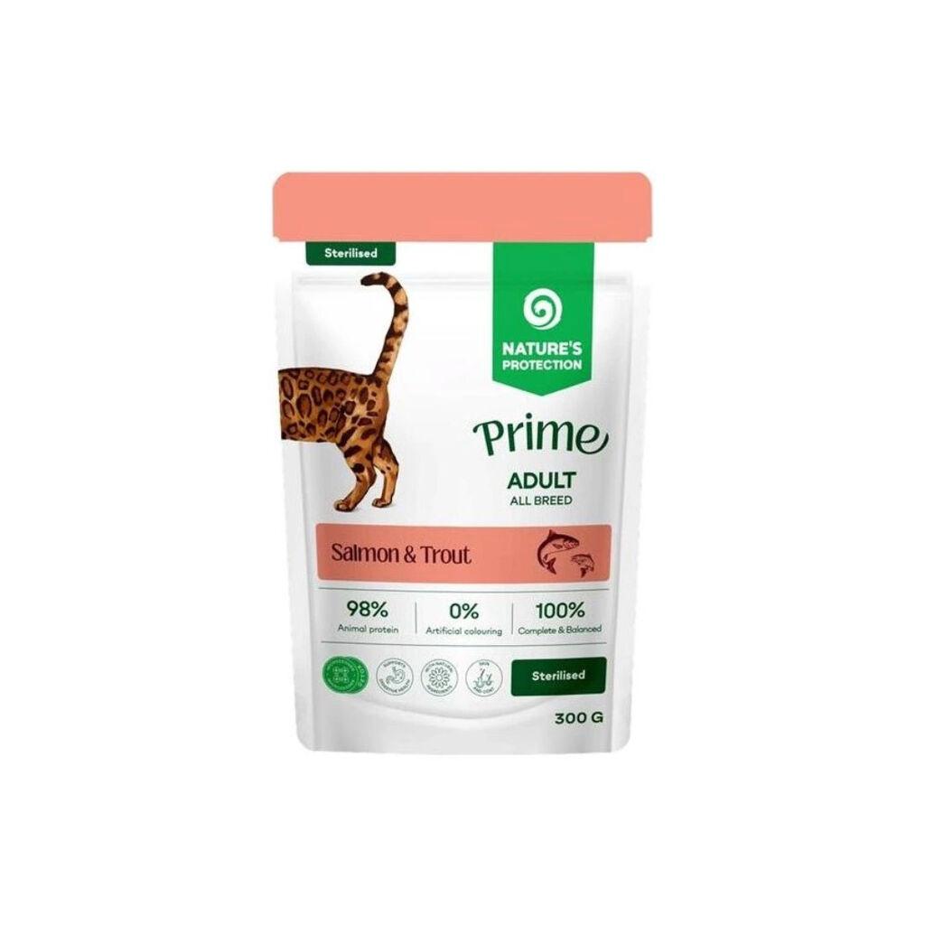 Nature's Protection Hrana za sterilisane mačke Prime Losos i Pastrmka u umaku, 300 g