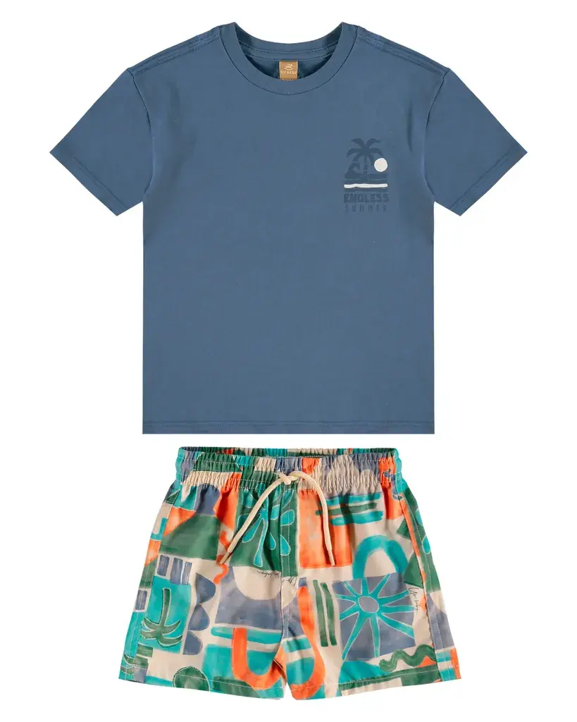 UP Baby Set za dječake Summer, Teget