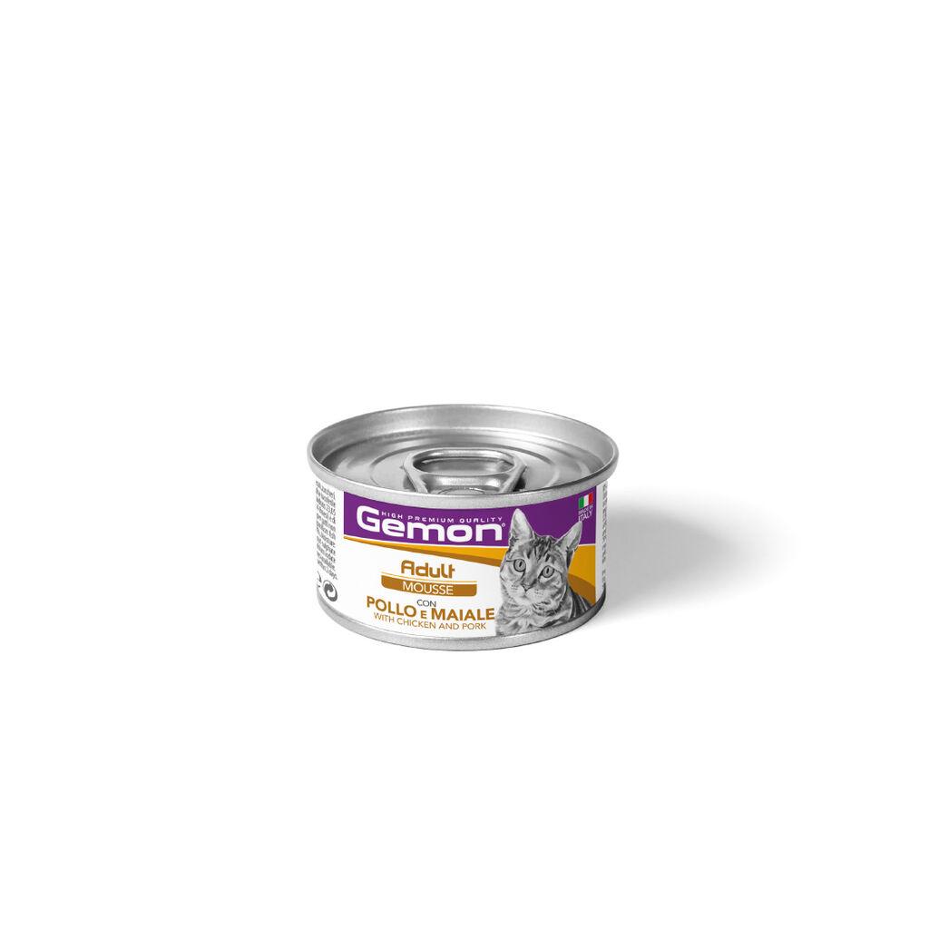 Gemon Hrana za mačke Mousse Adult, Piletina i svinjetina u umaku, 85 gr