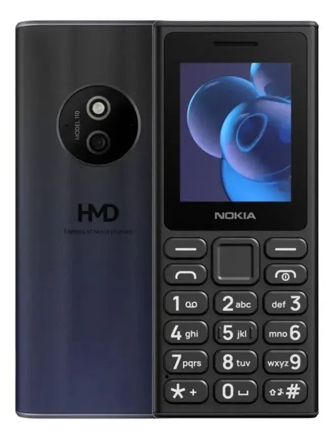 Nokia mobilni telefon 110 DS 2024, crni