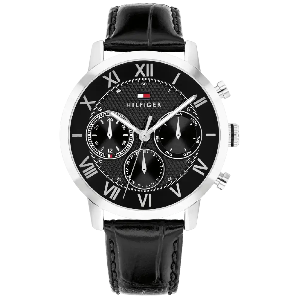 Tommy Hilfiger Muški sat 1710725, Kvarcni mehanizam, Crni