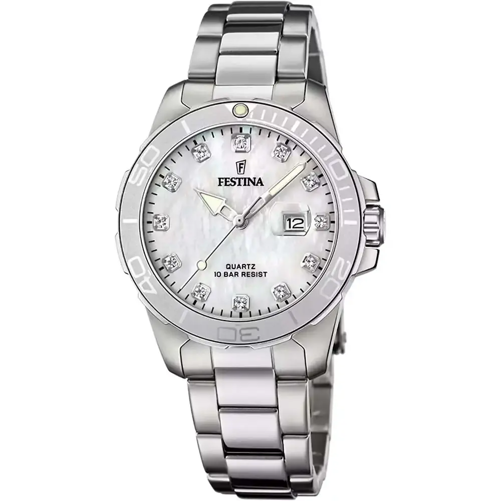 Festina Ženski sat F20503/1, Kvarcni mehanizam, Srebrna boja