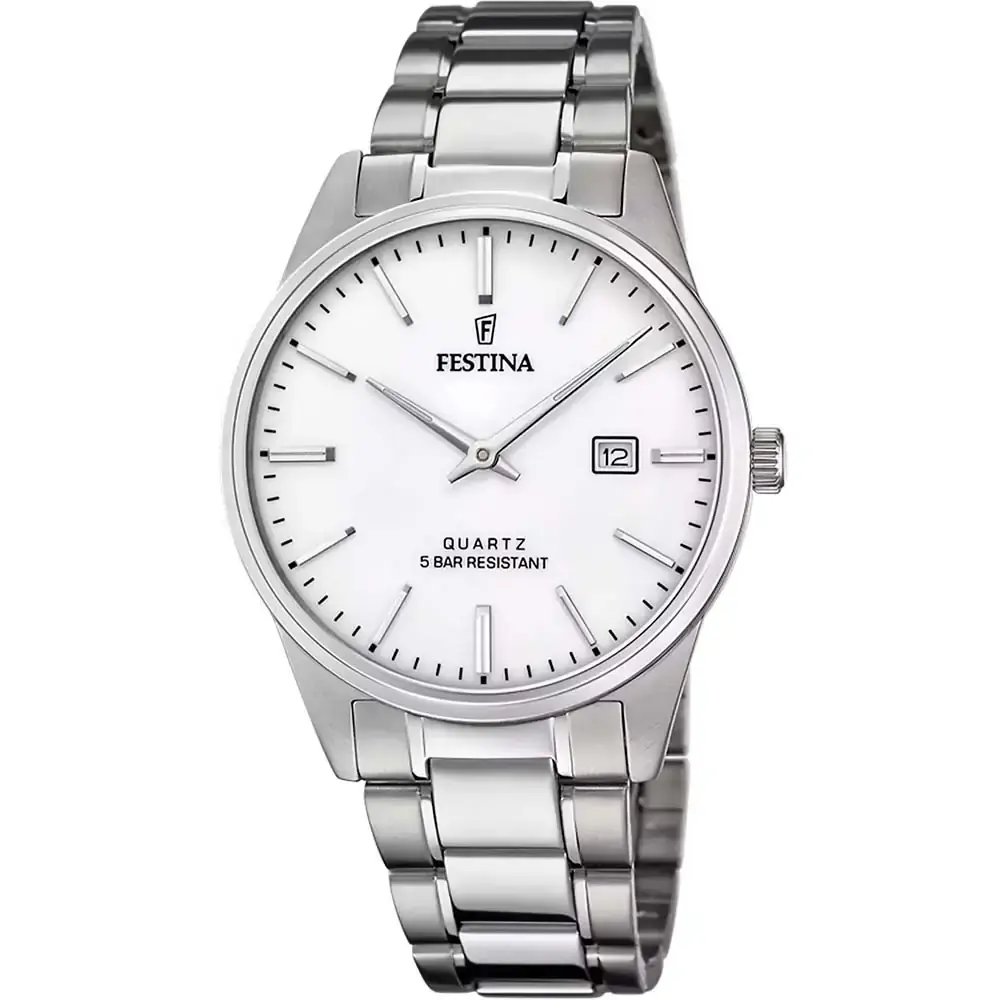 Festina Muški sat F20511/2, Kvarcni mehanizam, Srebrna boja