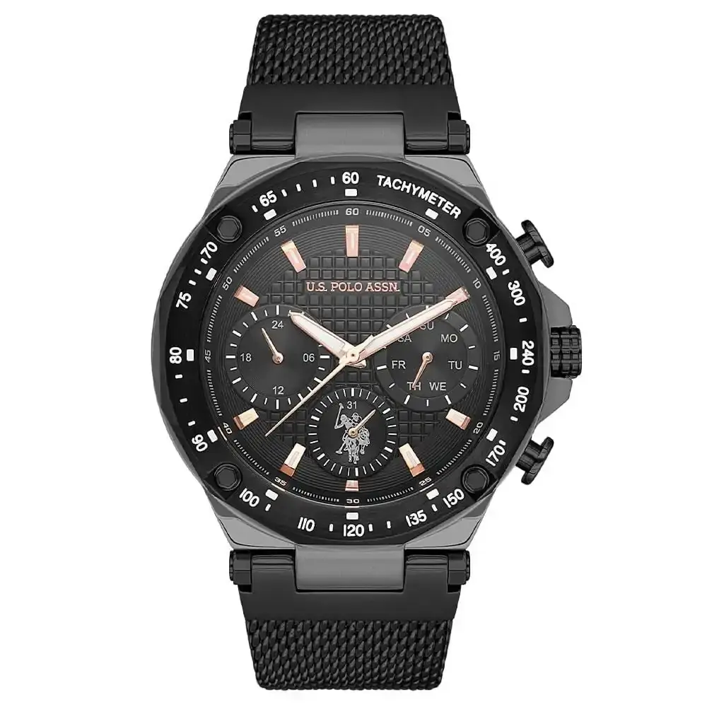 U.S Polo Muški sat USPA1076-10, Kvarcni mehanizam, Crni
