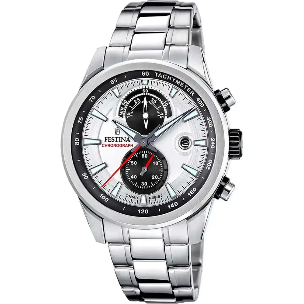 Festina Muški sat F20694/1, Kvarcni mehanizam, Srebrna boja