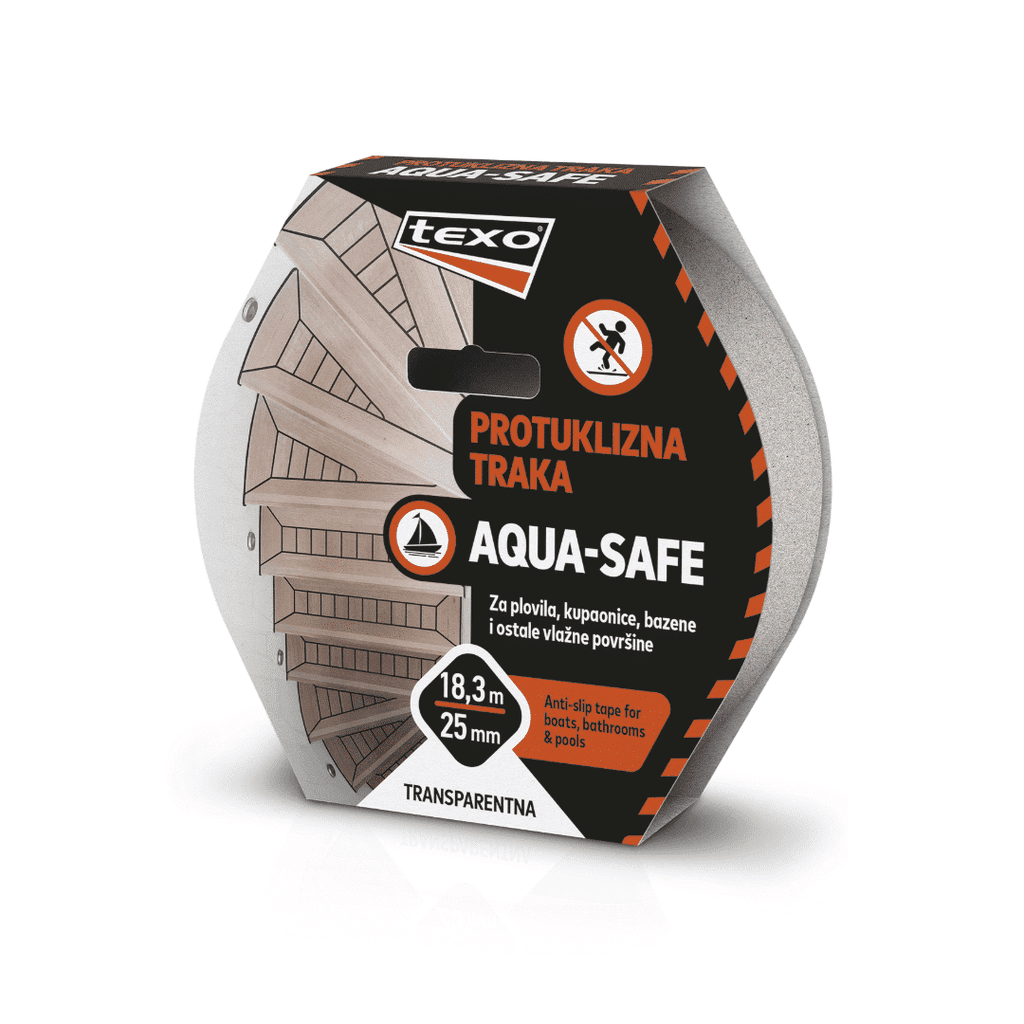 Texo Protuklizna traka Aqua-Safe, 18,3mx25 mm, Bijela