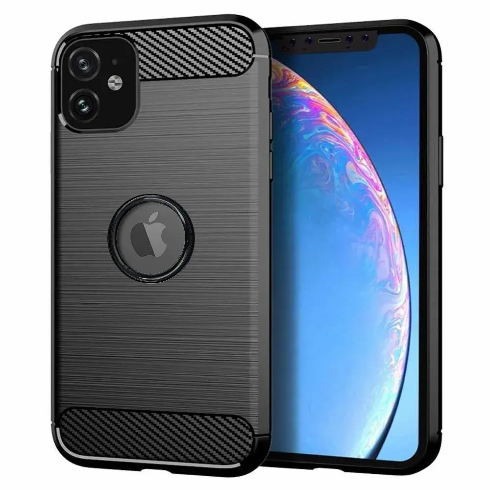Carbon Maska za mobilni telefon Iphone 11, Crna