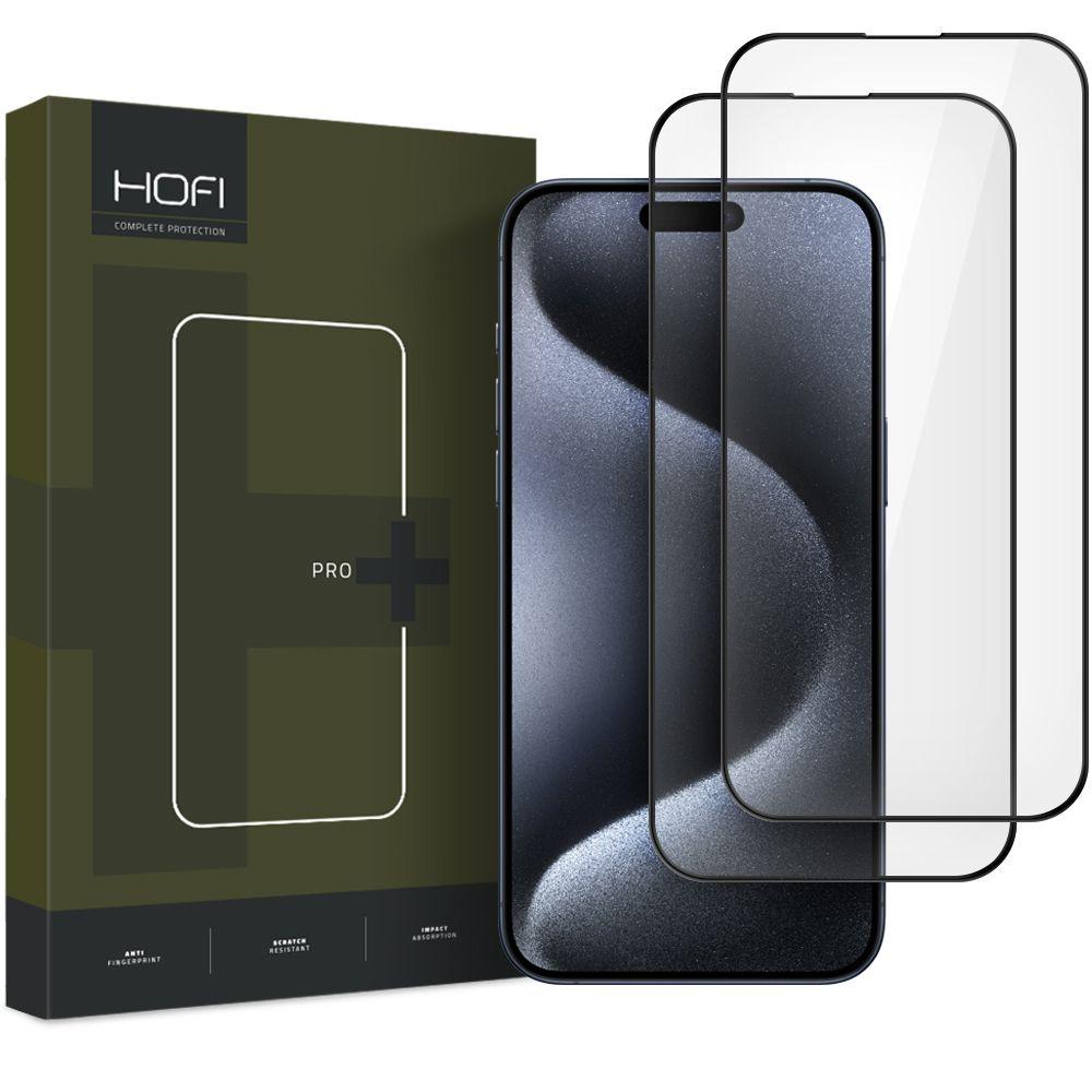 Hofi Zaštitno staklo za mobilni telefon Iphone 16 Pro+, 2 komada, Crno